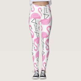 Girly Eenvoudig Modern Roze Flamingo patroon Leggings