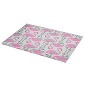 Girly Eenvoudig Modern Roze Flamingo patroon Snijplank (Hoek)