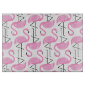 Girly Eenvoudig Modern Roze Flamingo patroon Snijplank (Voorkant)