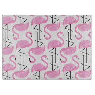 Girly Eenvoudig Modern Roze Flamingo patroon Snijplank