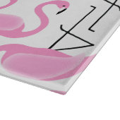 Girly Eenvoudig Modern Roze Flamingo patroon Snijplank (Hoek)