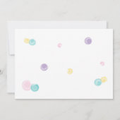 Girly eerste verjaardagsuitnodiging - Glitter Gold Kaart (Achterkant)