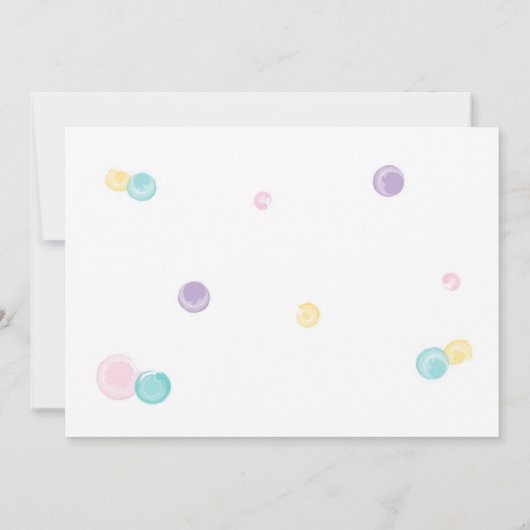 Girly eerste verjaardagsuitnodiging - Glitter Gold Kaart (Achterkant)