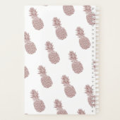 Girly Elegant Blush Pink Glitter Ananas Naam Planner (Achterkant)
