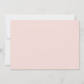 Girly Elegant Blush Roze Stationery Flat Notitiekaartje (Achterkant)