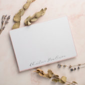 Girly Elegant Blush Roze Stationery Flat Notitiekaartje