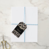 Girly Elegant, Bow, Leopard Print, Dress Price Lab Cadeaulabel (Met Touw)