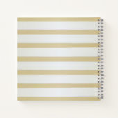 Girly Elegant Gold Stripes Macarons Notitieboek (Achterkant)