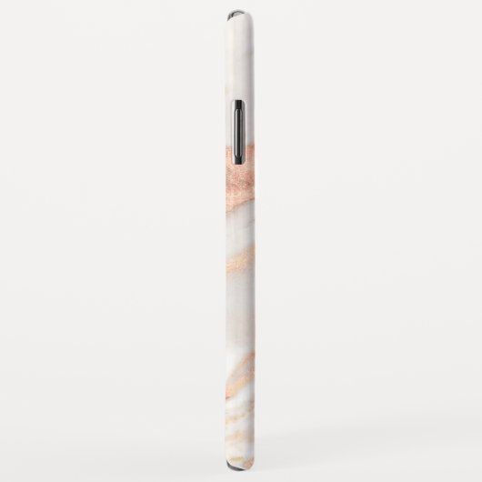Girly Elegant Koper Roos Goud Marmer Case-Mate iPhone Case (Achterkant/rechts)