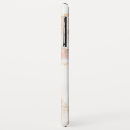 Girly Elegant Koper Roos Goud Marmer Case-Mate iPhone Case (Achterkant/links)