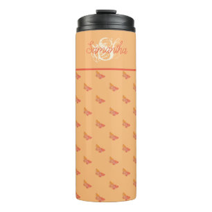 Girly Elegant Moderne Typografie Sjabloon Monogram Thermosbeker