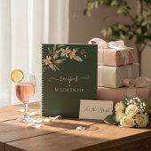 Girly Elegant Wildflower Greenery Botanical Recipe Notitieboek