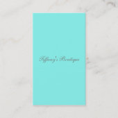 Girly elegante minimalistische mode beauty turquoi visitekaartje (Voorkant)