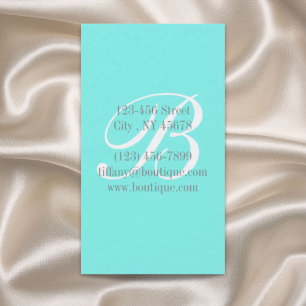 Girly elegante minimalistische mode beauty turquoi visitekaartje