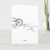 girly elegante romantische bloemenParijs Eiffel Kaart (Achterkant)