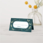 Girly Emerald Green Gold 15 jaar oude vlinders Plaatskaartje (Achterkant)