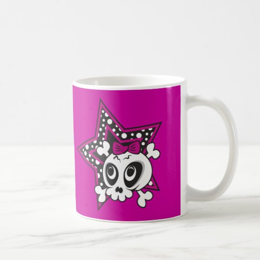 Girly Emo Skull Koffiemok (Rechts)