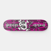 Girly Emo Skull Persoonlijk Skateboard (Horizontaal)