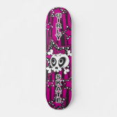 Girly Emo Skull Persoonlijk Skateboard (Voorkant)
