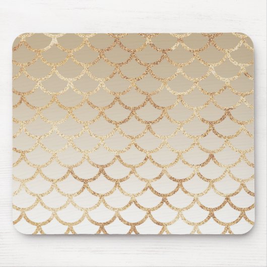 Girly en Glam Ombre Gold Mermaid Glitter Sparkles Muismat (Voorkant)