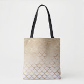 Girly en Glam Ombre Gold Mermaid Glitter Sparkles Tote Bag (Voorkant)