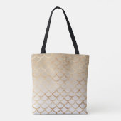 Girly en Glam Ombre Gold Mermaid Glitter Sparkles Tote Bag (Achterkant)