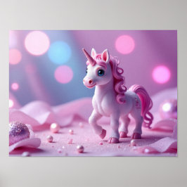 Girly en Roze Eenhoorn Poster