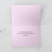 Girly en Roze Eenhoorn Verjaardag Kaart (Binnen)