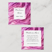 Girly en Trendy Roze en Paarse Ink Blue Sparkles Vierkante Visitekaartje (Voorkant / Achterkant)