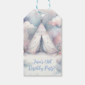 Girly Enchanted Teepee Sleepover Verjaardagsfeest Cadeaulabel (Voorkant)