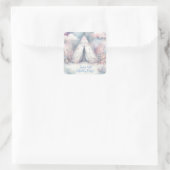 Girly Enchanted Teepee Sleepover Verjaardagsfeest Vierkante Sticker (Tas)