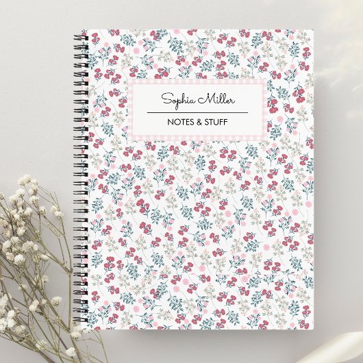 Girly Esthetische Bloemen Coquette Notitieboek Spi