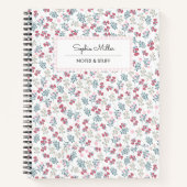 Girly Esthetische Bloemen Coquette Notitieboek Spi (Voorkant)