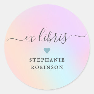 Girly ex libris bookplate stickers boek label