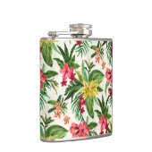 Girly Exotische Kleurrijke Bloemen Heupfles (Rechts)