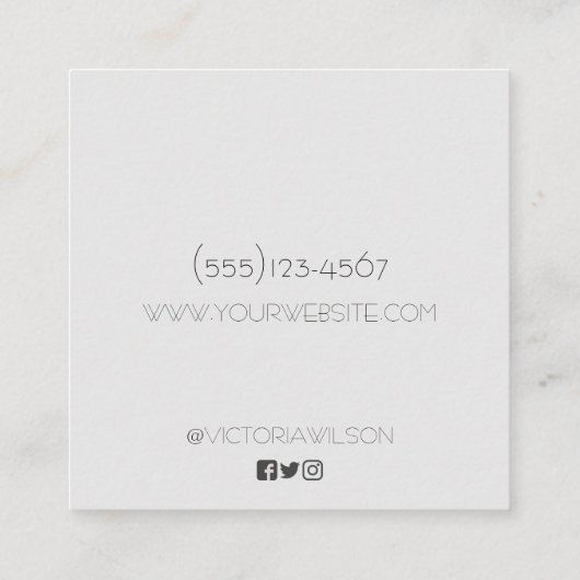 Girly Fading Pink Dusty Roos Silver Glitter Drip Vierkante Visitekaartje (Achterkant)