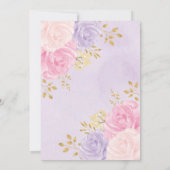 Girly Fairy Blush Roze Bloemige Verjaardag Kaart (Achterkant)