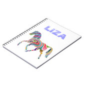 Girly Fantasy Paard gepersonaliseerd Notitieboek (Linkerzijde)