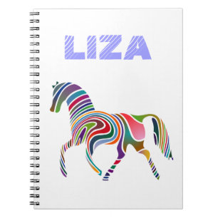 Girly Fantasy Paard gepersonaliseerd Notitieboek