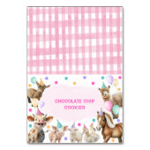 Girly Farm Dieren Ballonnen Verjaardag Voedseletik Kaart (Voorkant)