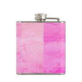 Girly Faux Leer Roze Monogram Naam Heupfles (Achterkant)