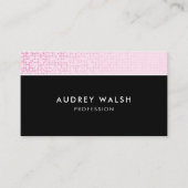 Girly Faux Pink Sequin Striped Visitekaartje (Voorkant)