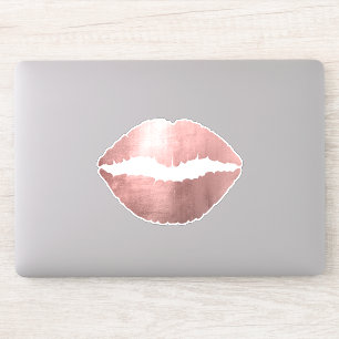 Girly Faux Roos Gold Ombre Folie Lipstick Kiss Sticker
