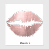 Girly Faux Roos Gold Ombre Folie Lipstick Kiss Sticker (Vel)