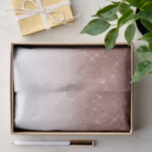 Girly Faux Roos Gold Sequin Glitter White Ombre Tissuepapier (Geschenk)
