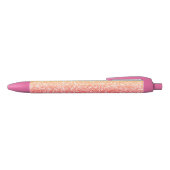 Girly Faux roze Glitter Custom Black Ink Pen (Bovenkant)