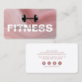 Girly Fitness Trainer Social Media Visitekaartje (Voorkant / Achterkant)
