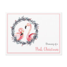 Girly Flamingo droomt van een roze kerst