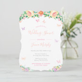 Girly Floral Butterflies Fairy Tale Vrijgezellenfe Kaart (Staand voorkant)