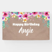 Girly floral craft party banner backdrop  (Horizontaal)